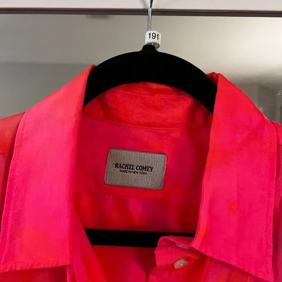 191 Rachel Comey Scotch Shirt in Multi Size 4 Color yellow Pink Green - Picture 2 of 5